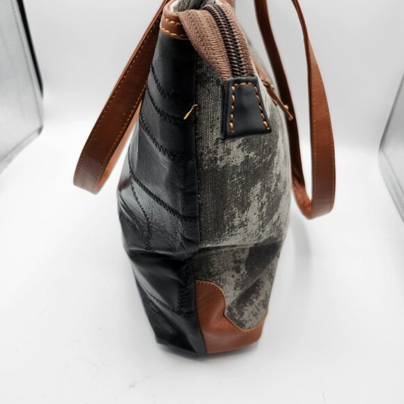 Vaan & Co Rawhide Leather Patchwork Tote Bag - Picture 5 of 12